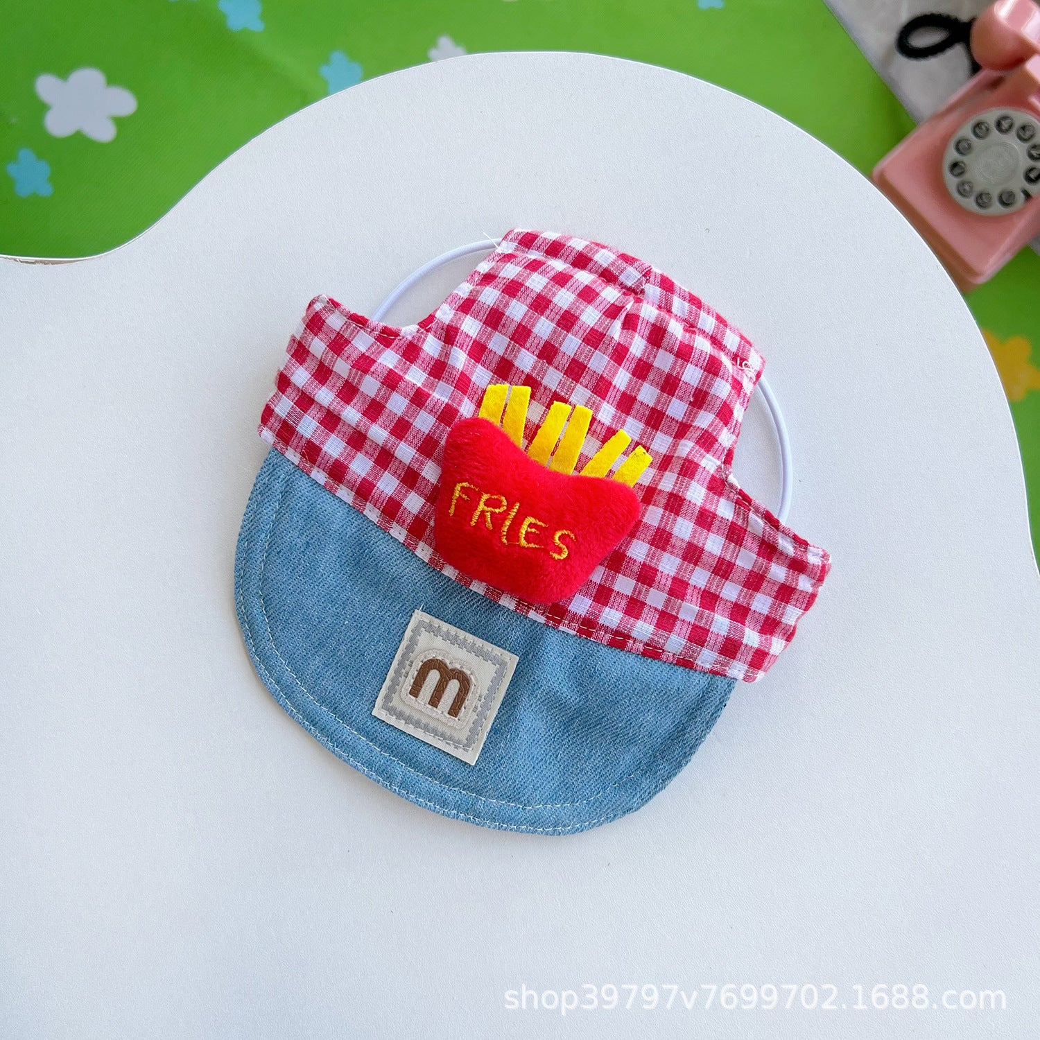 Chapeau de poitrine de tournesol de frites originales vêtements pour animaux de compagnie fournitures pour chiens et chats printemps été automne sortir traction ombre